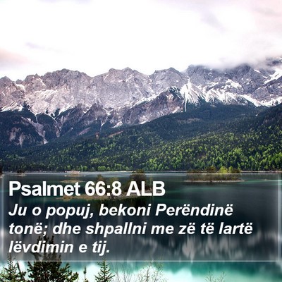 Psalmet 66:8 ALB Bible Verse Image