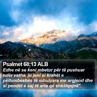 Psalmet 68:13 ALB Bible Verse Image