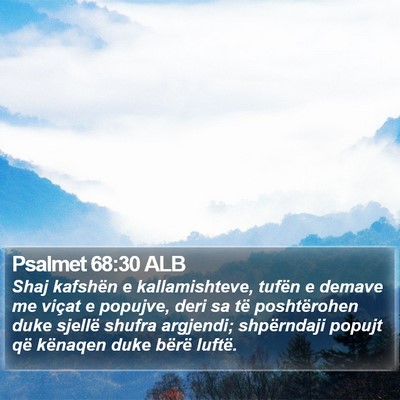 Psalmet 68:30 ALB Bible Verse Image