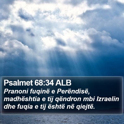 Psalmet 68:34 ALB Bible Verse Image