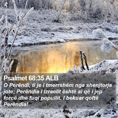 Psalmet 68:35 ALB Bible Verse Image