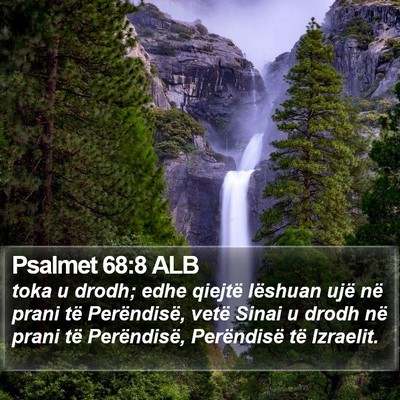 Psalmet 68:8 ALB Bible Verse Image