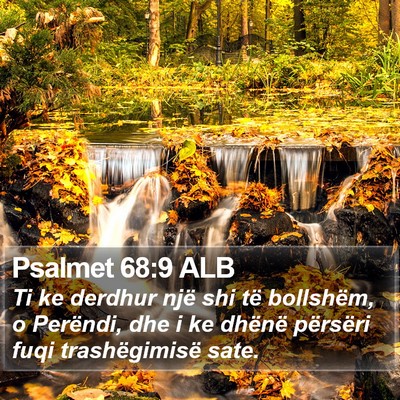 Psalmet 68:9 ALB Bible Verse Image