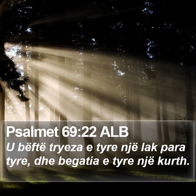 Psalmet 69:22 ALB Bible Verse Image
