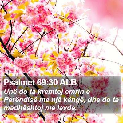 Psalmet 69:30 ALB Bible Verse Image