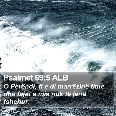 Psalmet 69:5 ALB Bible Verse Image