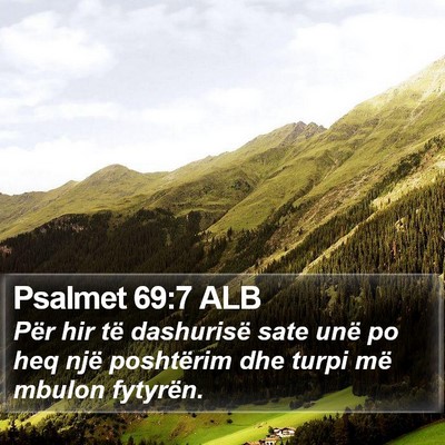 Psalmet 69:7 ALB Bible Verse Image