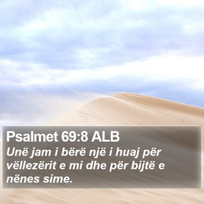 Psalmet 69:8 ALB Bible Verse Image