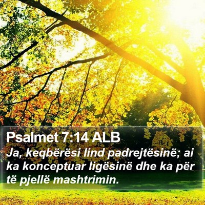 Psalmet 7:14 ALB Bible Verse Image