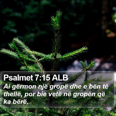 Psalmet 7:15 ALB Bible Verse Image
