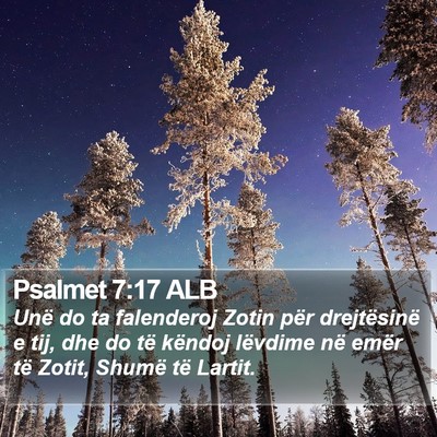 Psalmet 7:17 ALB Bible Verse Image