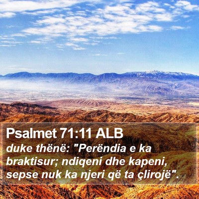 Psalmet 71:11 ALB Bible Verse Image