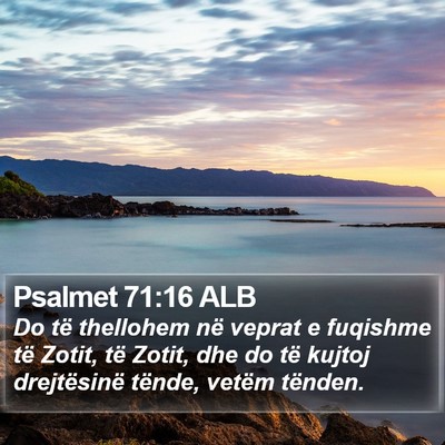 Psalmet 71:16 ALB Bible Verse Image