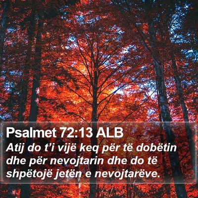 Psalmet 72:13 ALB Bible Verse Image