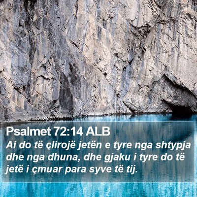 Psalmet 72:14 ALB Bible Verse Image