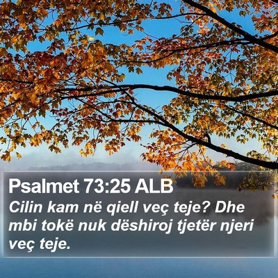 Psalmet 73:25 ALB Bible Verse Image