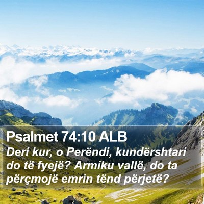 Psalmet 74:10 ALB Bible Verse Image
