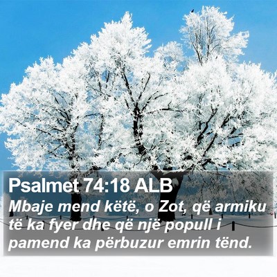 Psalmet 74:18 ALB Bible Verse Image