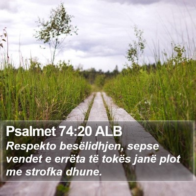 Psalmet 74:20 ALB Bible Verse Image