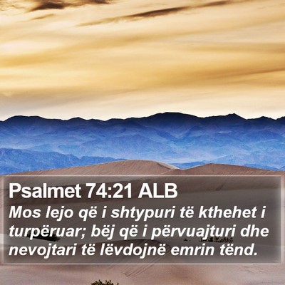 Psalmet 74:21 ALB Bible Verse Image
