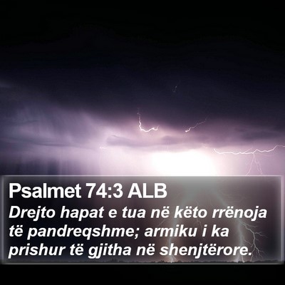 Psalmet 74:3 ALB Bible Verse Image