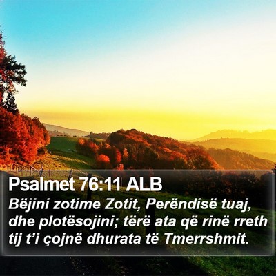 Psalmet 76:11 ALB Bible Verse Image
