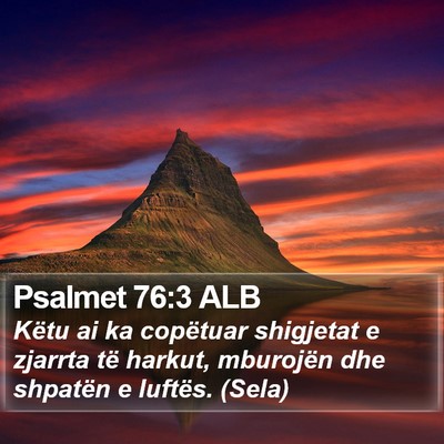 Psalmet 76:3 ALB Bible Verse Image