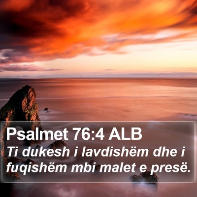 Psalmet 76:4 ALB Bible Verse Image