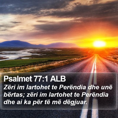 Psalmet 77:1 ALB Bible Verse Image