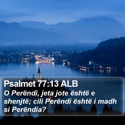 Psalmet 77:13 ALB Bible Verse Image
