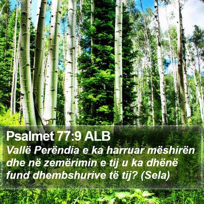 Psalmet 77:9 ALB Bible Verse Image