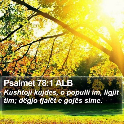 Psalmet 78:1 ALB Bible Verse Image