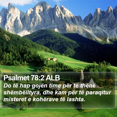 Psalmet 78:2 ALB Bible Verse Image