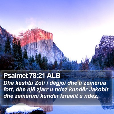 Psalmet 78:21 ALB Bible Verse Image