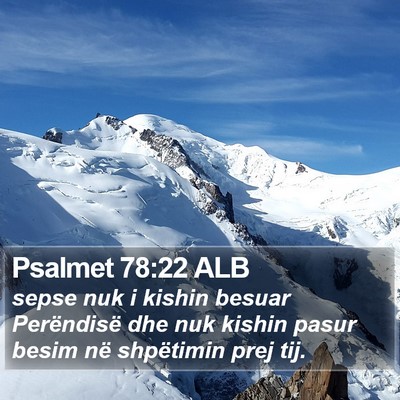 Psalmet 78:22 ALB Bible Verse Image