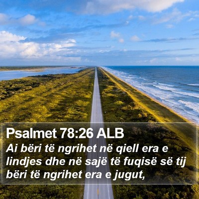 Psalmet 78:26 ALB Bible Verse Image