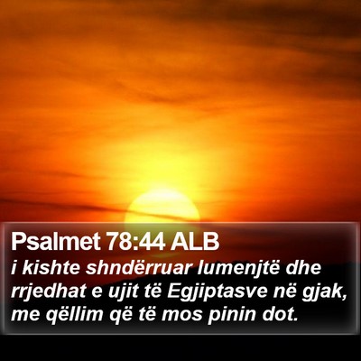 Psalmet 78:44 ALB Bible Verse Image