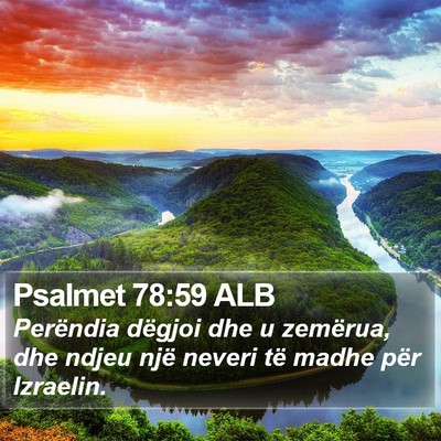Psalmet 78:59 ALB Bible Verse Image