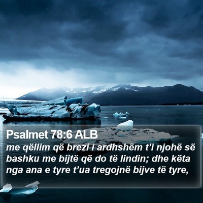 Psalmet 78:6 ALB Bible Verse Image