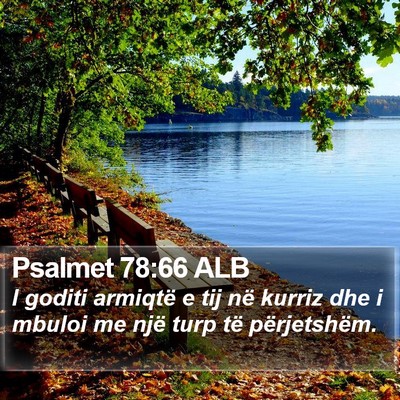 Psalmet 78:66 ALB Bible Verse Image