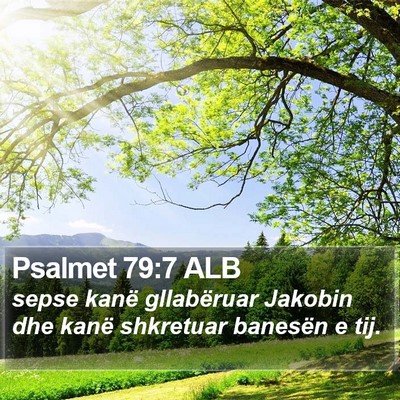 Psalmet 79:7 ALB Bible Verse Image