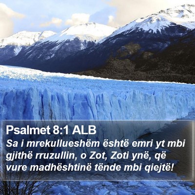 Psalmet 8:1 ALB Bible Verse Image