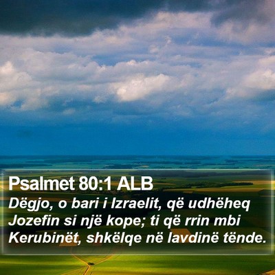 Psalmet 80:1 ALB Bible Verse Image