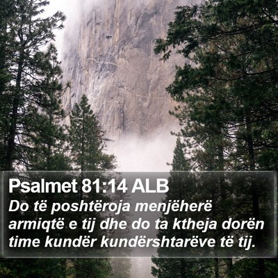 Psalmet 81:14 ALB Bible Verse Image