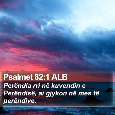 Psalmet 82:1 ALB Bible Verse Image