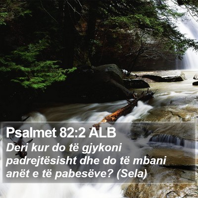 Psalmet 82:2 ALB Bible Verse Image