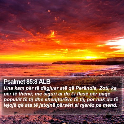 Psalmet 85:8 ALB Bible Verse Image