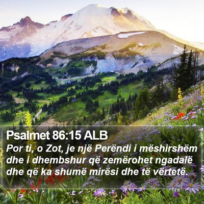 Psalmet 86:15 ALB Bible Verse Image