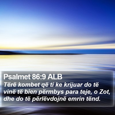 Psalmet 86:9 ALB Bible Verse Image