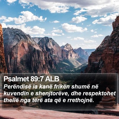 Psalmet 89:7 ALB Bible Verse Image